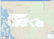 Mount Vernon-Anacortes Metro Area Wall Map Basic Style